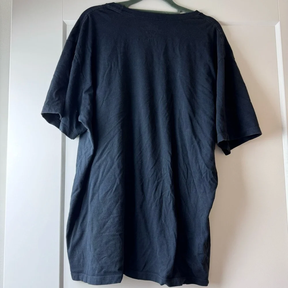 True Religion XXL T Shirt Tee Buddha Logo Navy Made in El Salvador